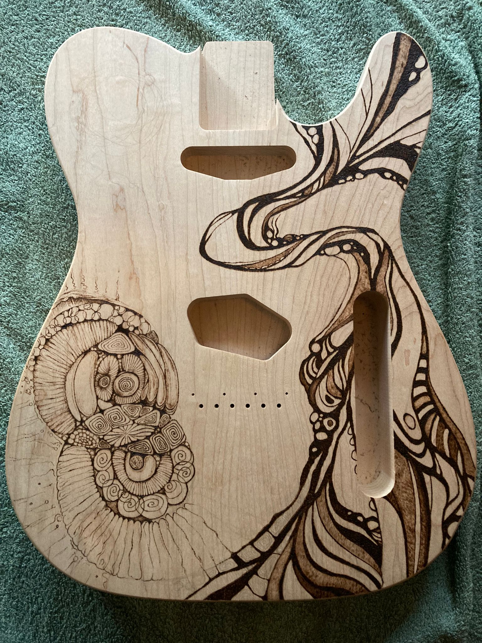 wood-burning telecaster